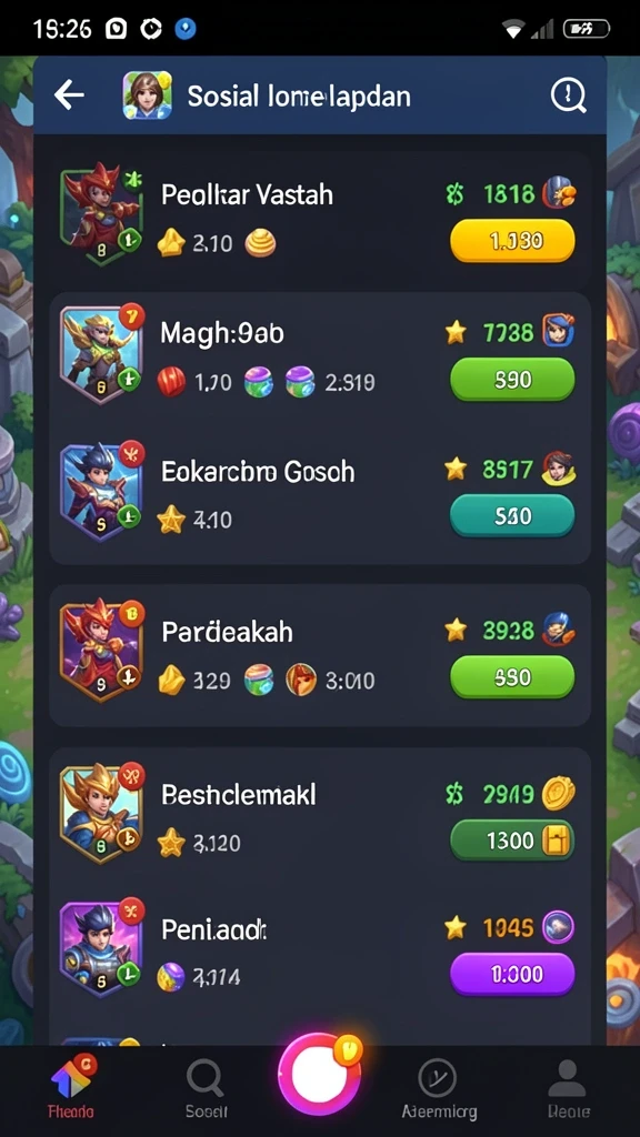 nasa4d - Screenshot menampilkan leaderboard dengan peringkat pemain.
